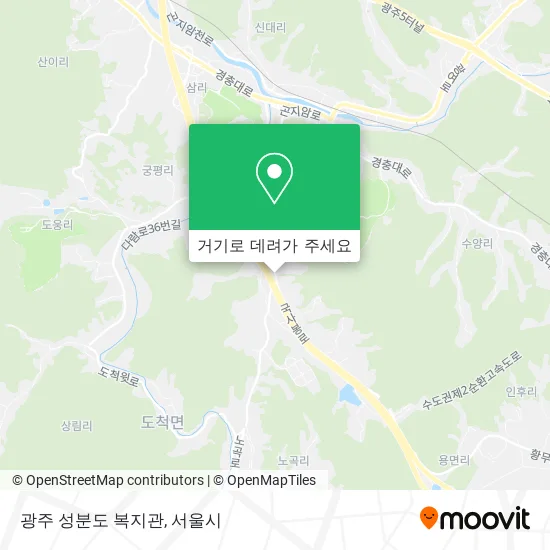 광주 성분도 복지관 지도