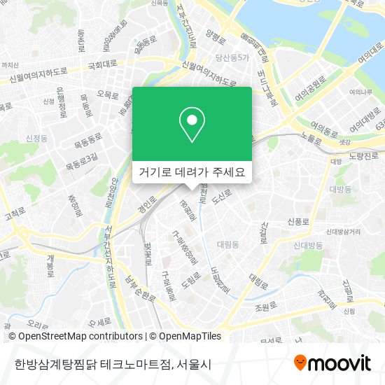 한방삼계탕찜닭 테크노마트점 지도