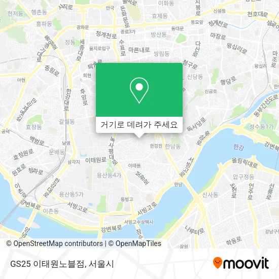 GS25 이태원노블점 지도