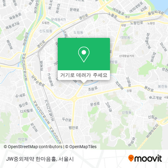 JW중외제약 한마음홀 지도