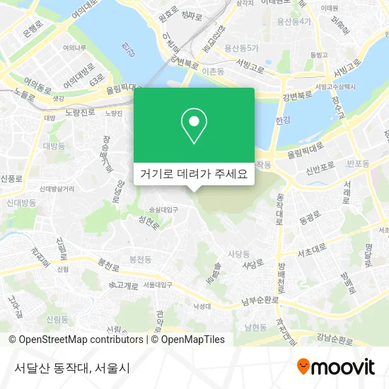 서달산 동작대 지도