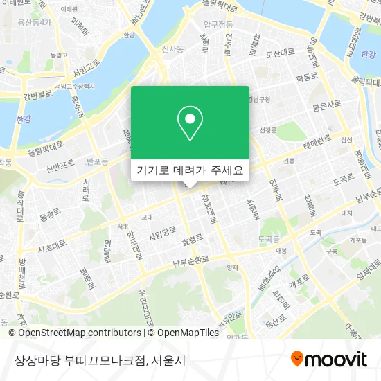 상상마당 부띠끄모나크점 지도