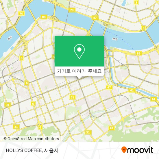 HOLLYS COFFEE 지도