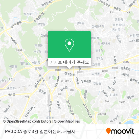 PAGODA 종로3관 일본어센터 지도