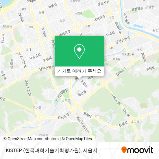 KISTEP (한국과학기술기획평가원) 지도