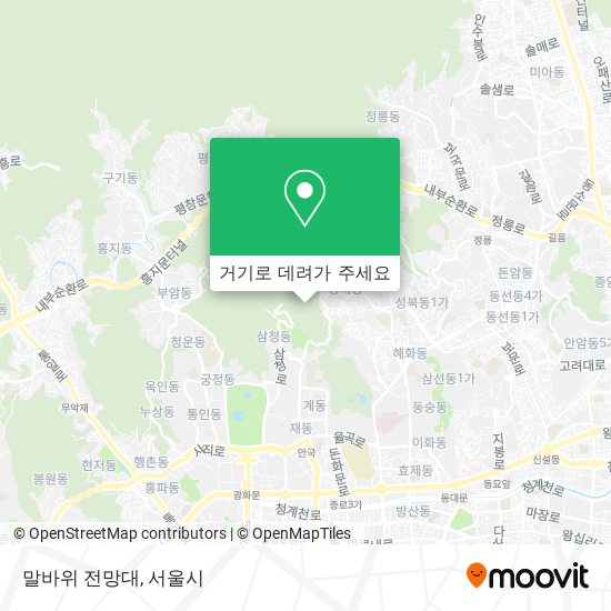 말바위 전망대 지도