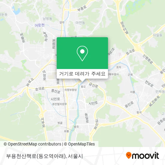 부용천산책로(동오역아래) 지도
