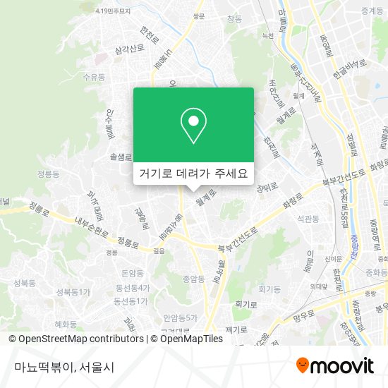 마뇨떡볶이 지도