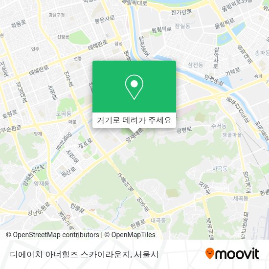 디에이치 아너힐즈 스카이라운지 지도