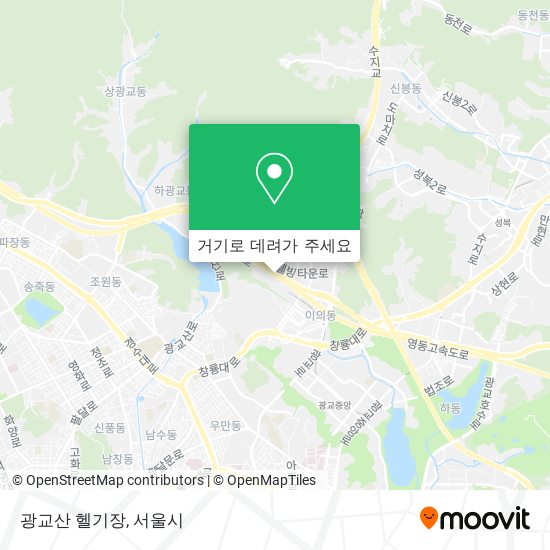 광교산 헬기장 지도