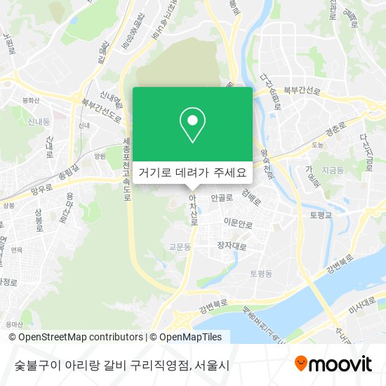 숯불구이 아리랑 갈비 구리직영점 지도