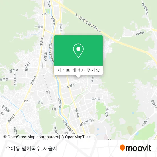우이동 멸치국수 지도