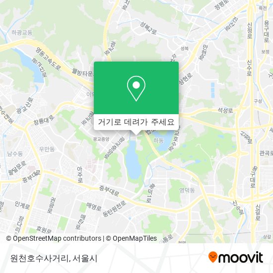 원천호수사거리 지도