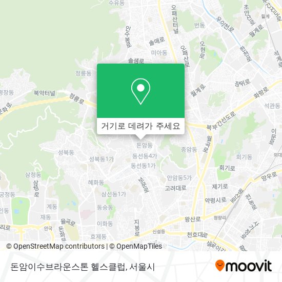 돈암이수브라운스톤 헬스클럽 지도