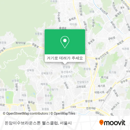 돈암이수브라운스톤 헬스클럽 지도