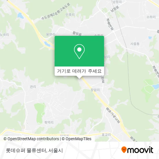 롯데슈퍼 물류센터 지도