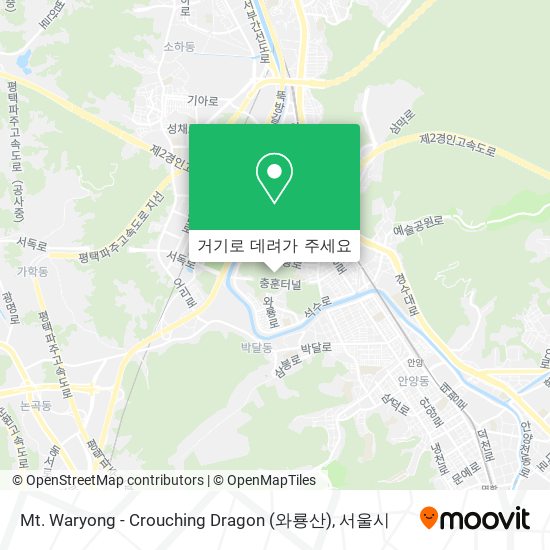 Mt. Waryong - Crouching Dragon (와룡산) 지도