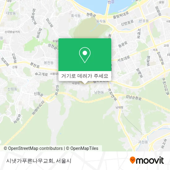시냇가푸른나무교회 지도