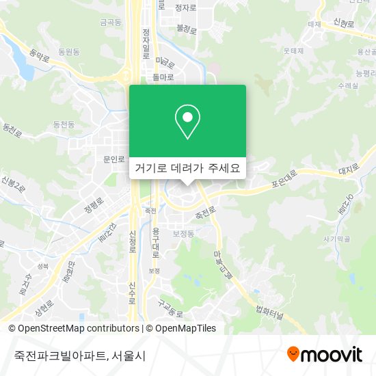 죽전파크빌아파트 지도