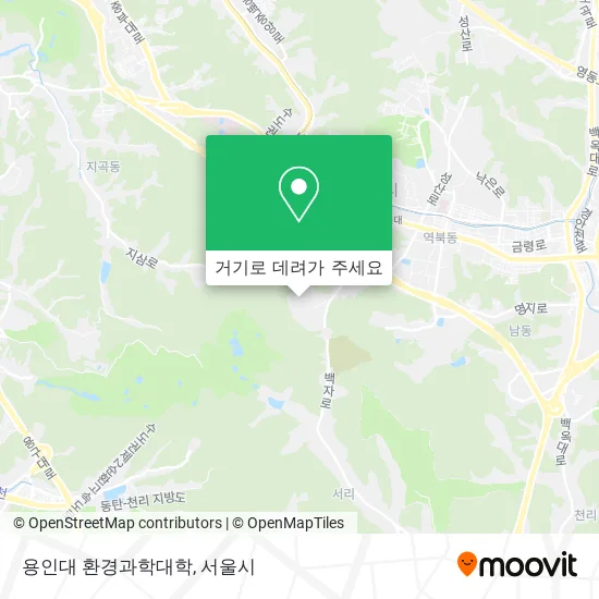 용인대 환경과학대학 지도