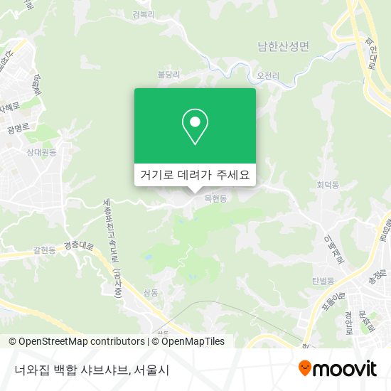 너와집 백합 샤브샤브 지도