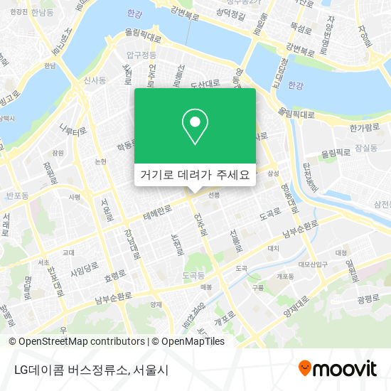 LG데이콤 버스정류소 지도