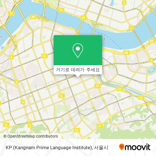 KP (Kangnam Prime Language Institute) 지도