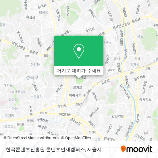 한국콘텐츠진흥원 콘텐츠인재캠퍼스 지도