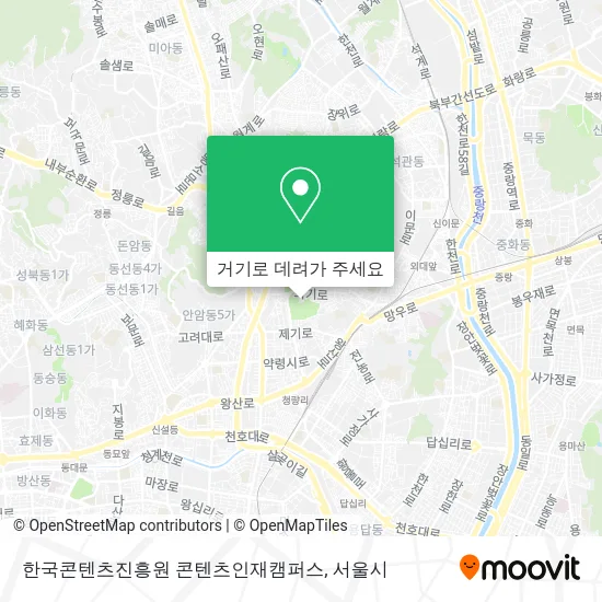 한국콘텐츠진흥원 콘텐츠인재캠퍼스 지도