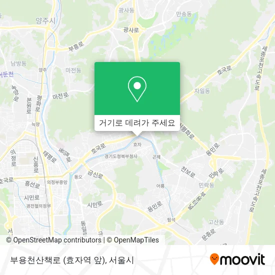 부용천산책로 (효자역 앞) 지도