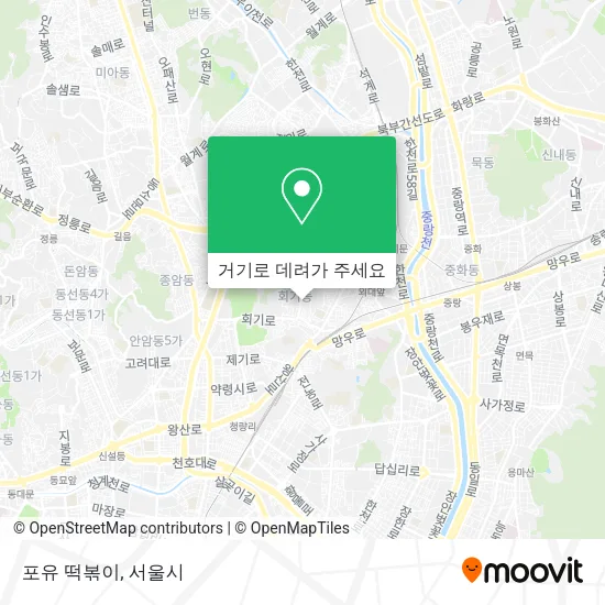 포유 떡볶이 지도