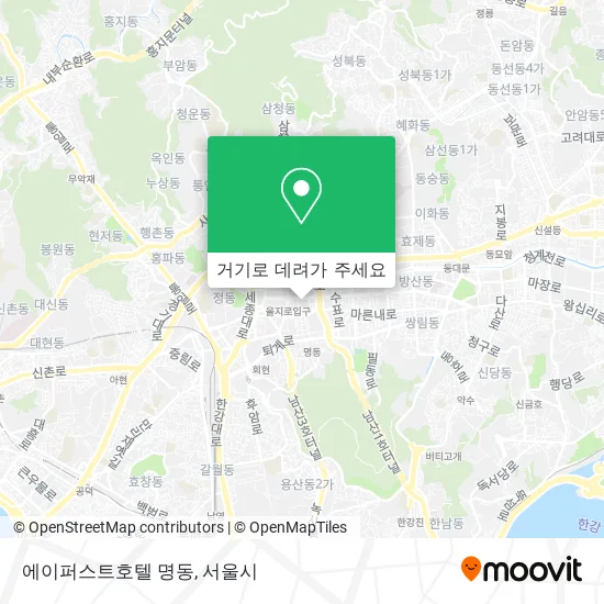 에이퍼스트호텔 명동 지도