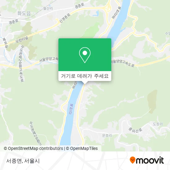 서종면 지도