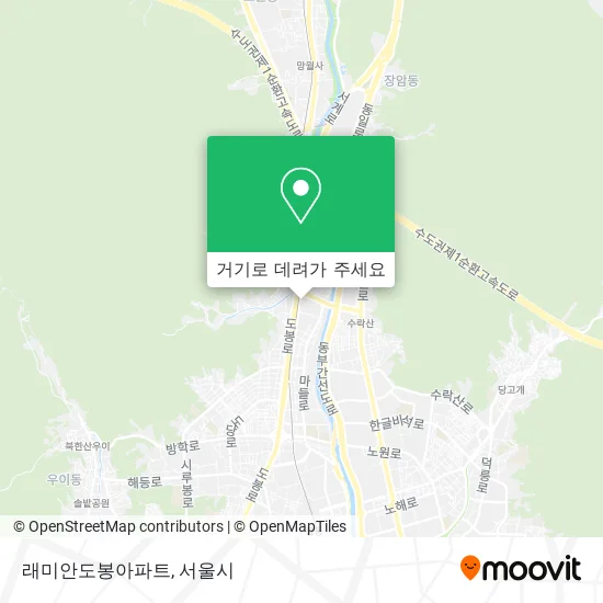 래미안도봉아파트 지도