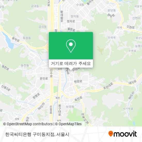한국씨티은행 구미동지점 지도