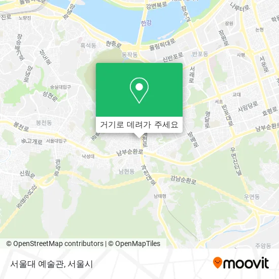 서울대 예술관 지도