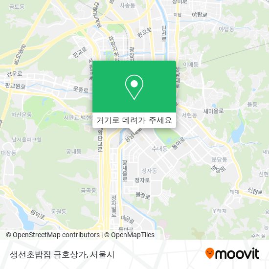 생선초밥집 금호상가 지도