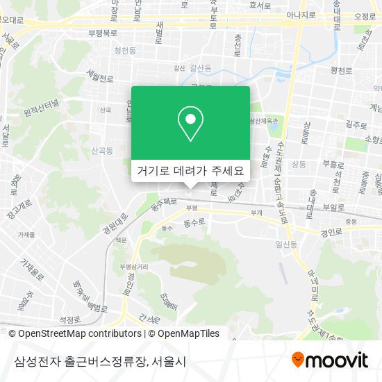 삼성전자 출근버스정류장 지도