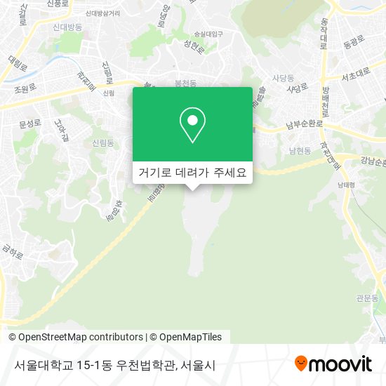 서울대학교 15-1동 우천법학관 지도