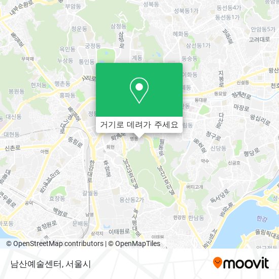 남산예술센터 지도