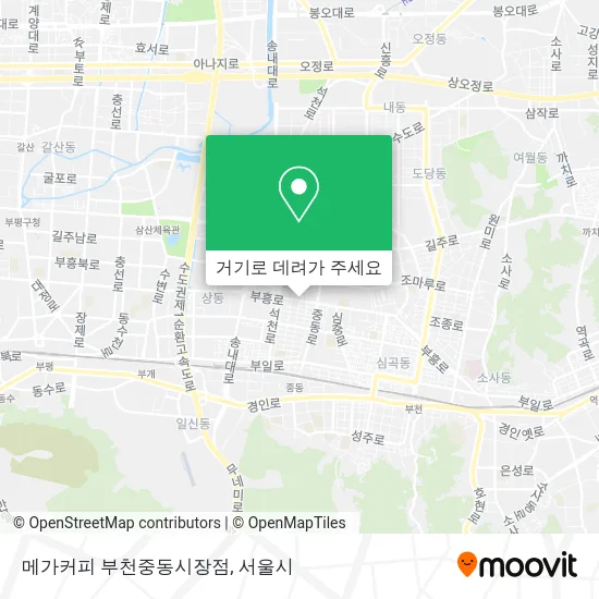 메가커피 부천중동시장점 지도