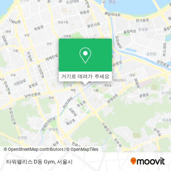 타워팰리스 D동 Gym 지도
