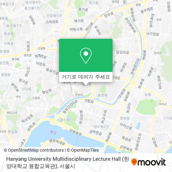 Hanyang University Multidisciplinary Lecture Hall (한양대학교 융합교육관) 지도