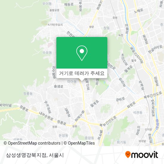 삼성생명강북지점 지도