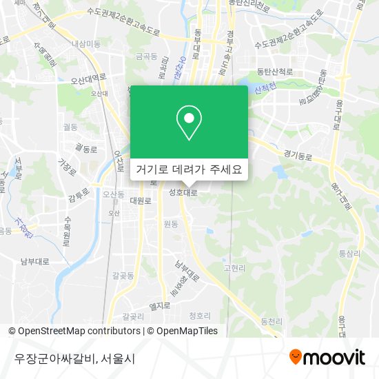 우장군아싸갈비 지도