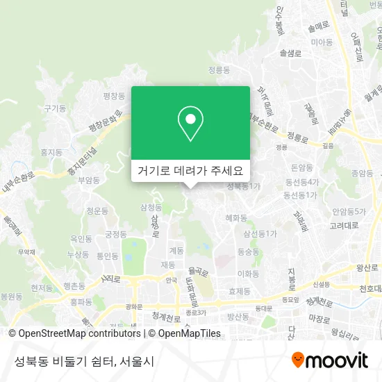 성북동 비둘기 쉼터 지도