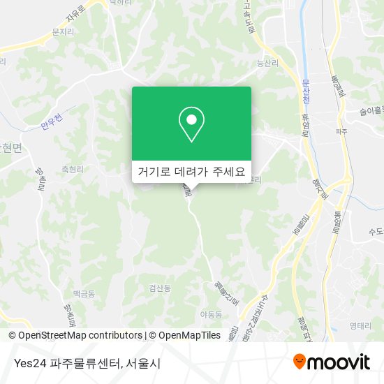 Yes24 파주물류센터 지도