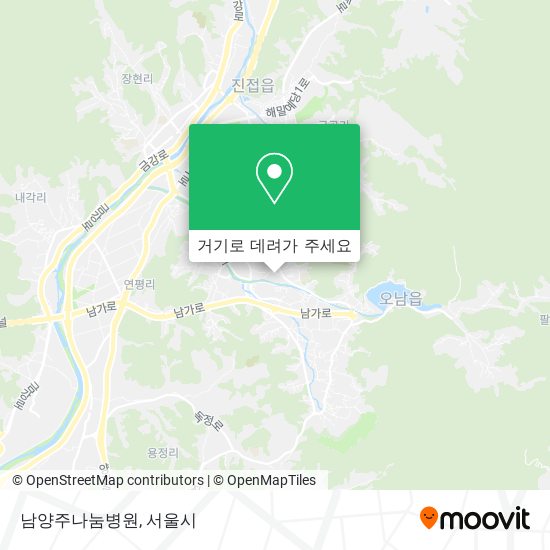 남양주나눔병원 지도
