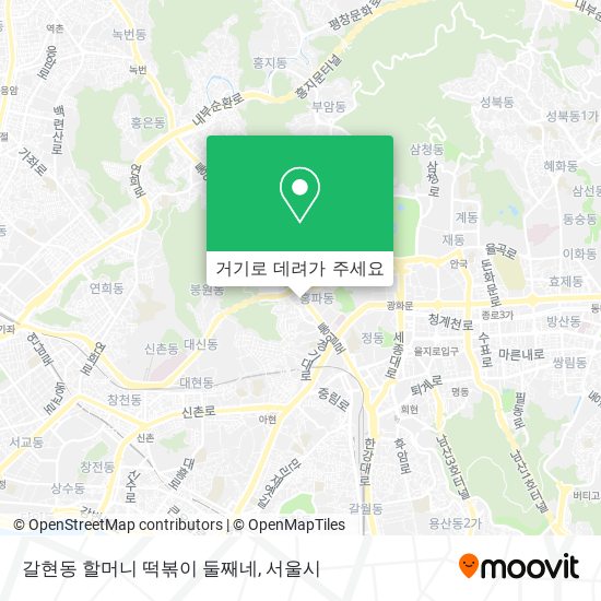 갈현동 할머니 떡볶이 둘째네 지도