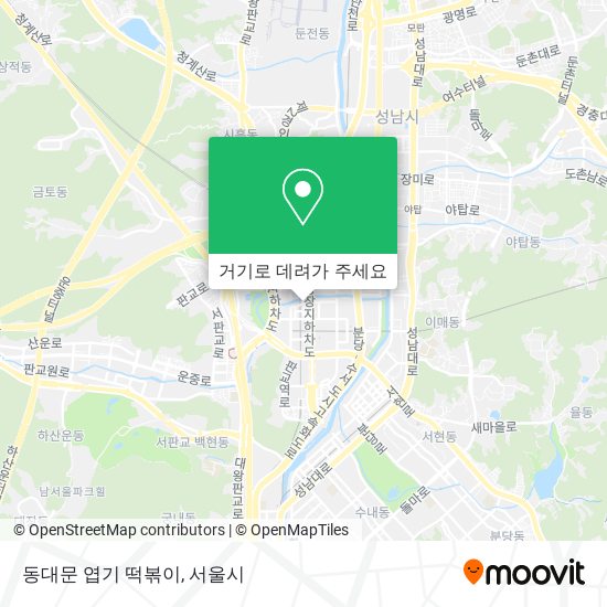 동대문 엽기 떡볶이 지도